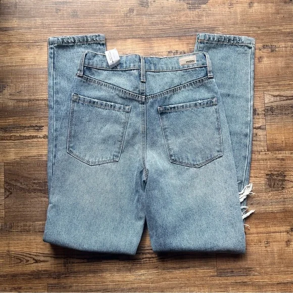 RSQ Women's Blue Straight Leg High Waist 90s Jeans Size 23 100% Cotton NWT - Picture 7 of 8